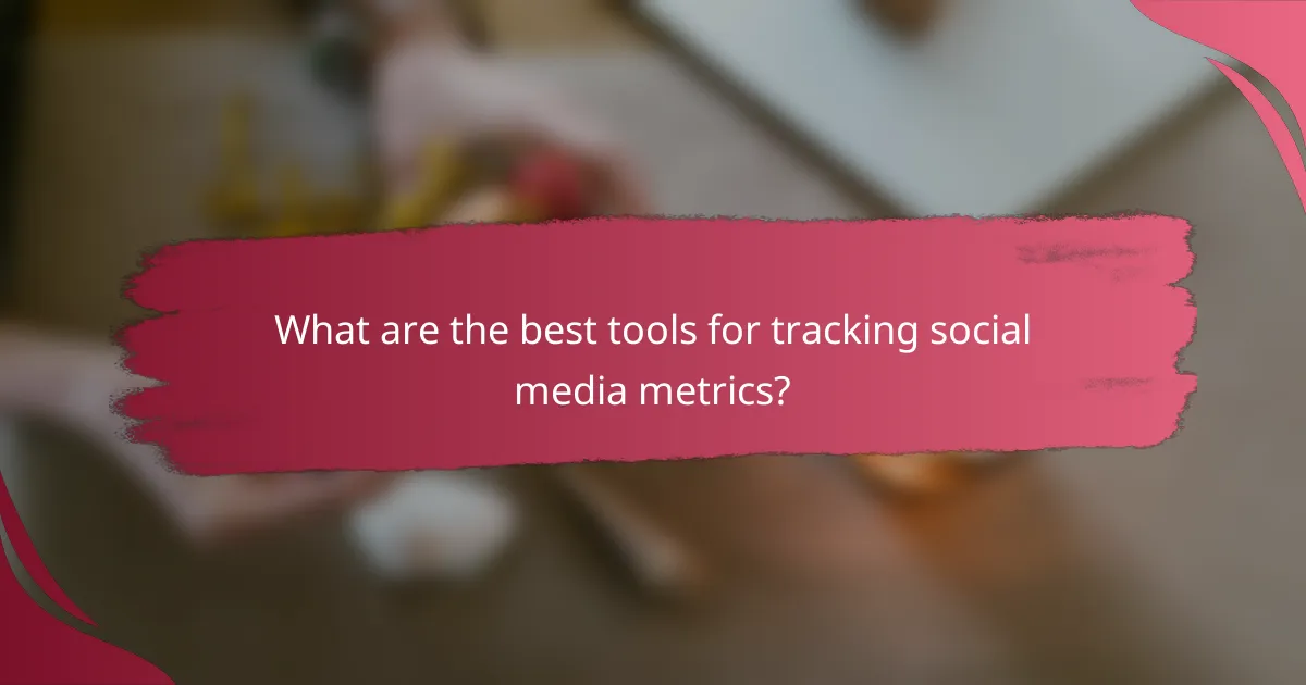 What are the best tools for tracking social media metrics?