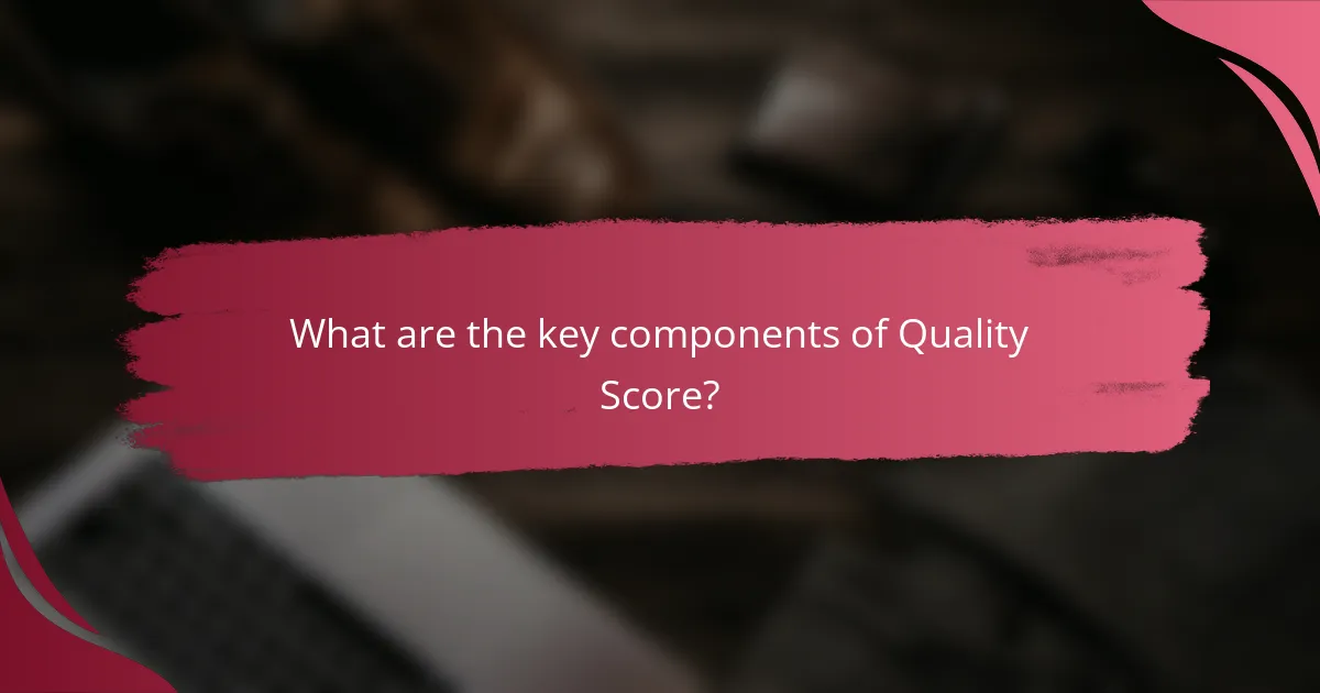 What are the key components of Quality Score?