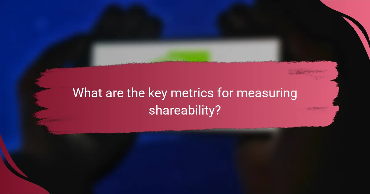 What are the key metrics for measuring shareability?
